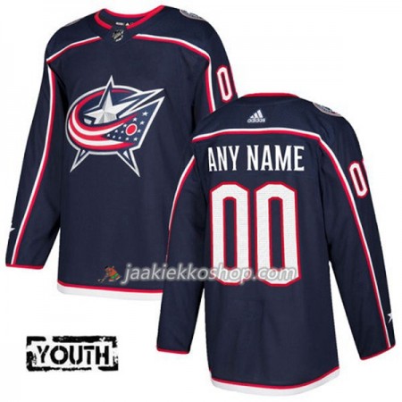 Lapsille NHL Columbus Blue Jackets Custom Adidas 2017-2018 Marine Sininen Authentic